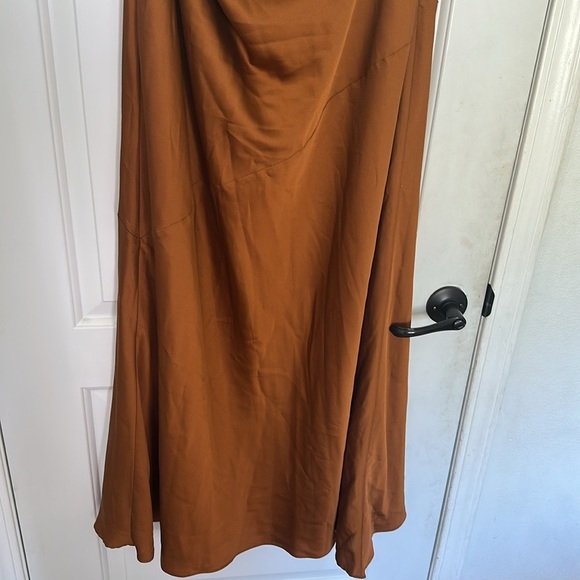 NWT FAME AND PARTNERS Antonia One Shoulder Rust Dress US 22 AU 26 EU 54 - Picture 7 of 10
